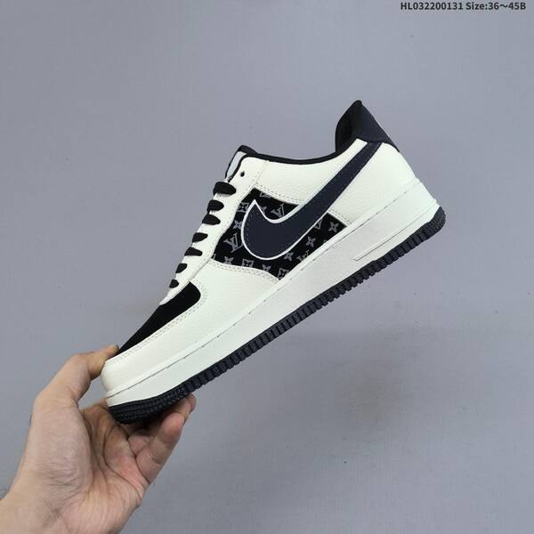 Nike Air Force 1 07 LV8 off white black dark blue EU 36-45 skate shoe