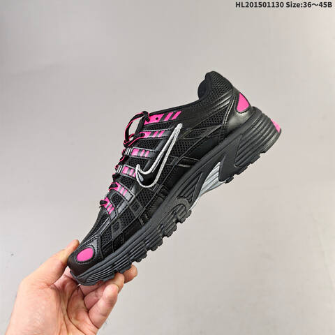 Nike P-6000 Premium Black Pink Silver EU 36-45 Running Shoe - Unisex (BS-62934)