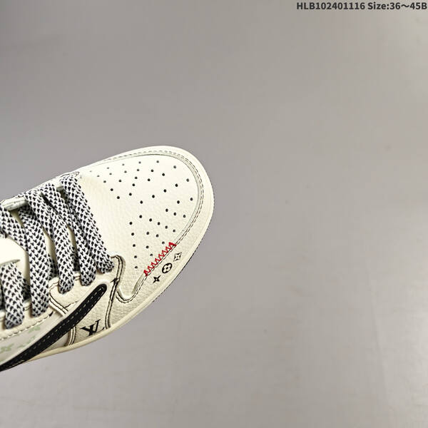 Nike Air Jordan 1 Low cream/black/white with mint green accents and red details 36~45B casual