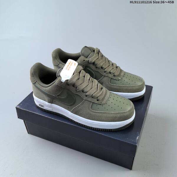 Nike Air Force 1 07 black brown tan olive green white EU 36-45 sneaker