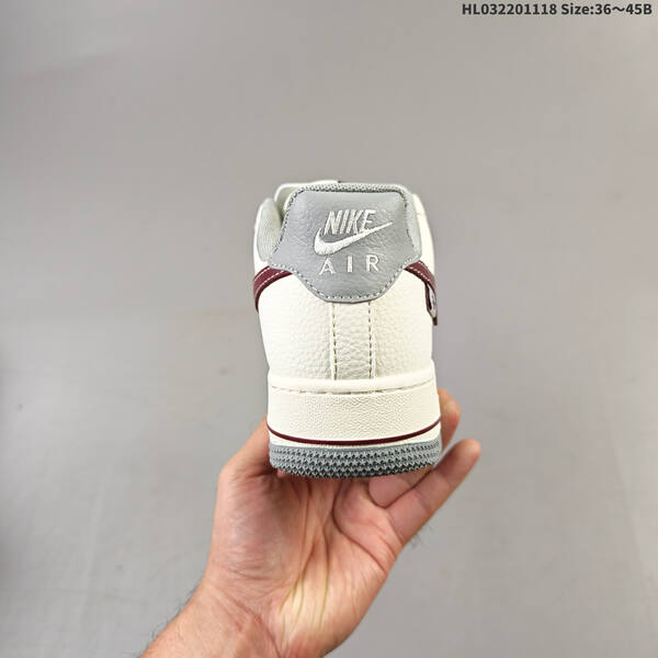 Nike Air Force 1 Low off white grey burgundy EU 36-45 sneaker
