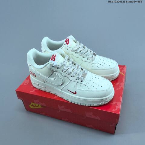 Nike Air Force 1 07 Low Off White Red EU 36-45 Sneaker - Unisex (BS-61771)