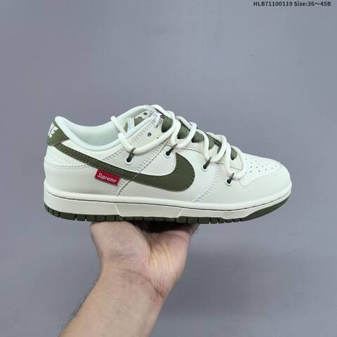 Nike Dunk Low Light Grey Navy Burgundy White EU 36-45 Skate Shoe - Unisex (BS-61908)