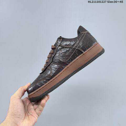 Nike Air Force 1 07 Low Dark Brown Light Brown Black Gold EU 36-45 Sneaker - Unisex (BS-62398)