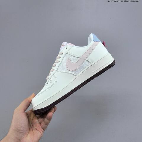 Nike Air Force 1 Low Off White Light Pink Light Blue Dark Brown EU 36-45 Sneaker - Unisex (BS-61669)