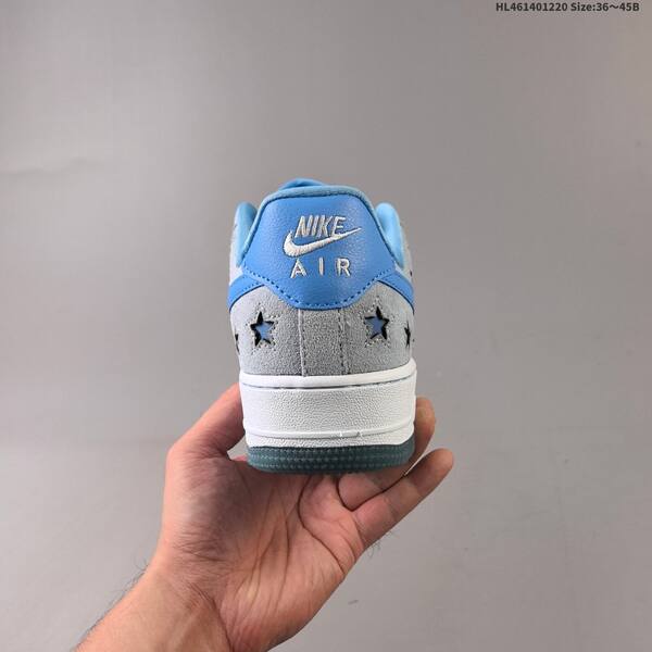 Nike Air Force 1 07 white light grey blue EU 36-45 sneaker