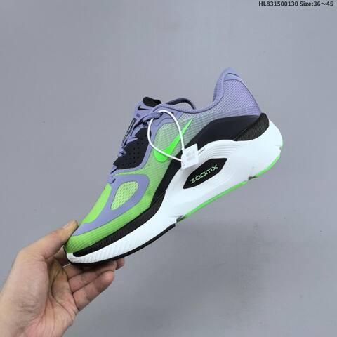 Nike Structure Plus ReactX Air Zoom Green Purple Black White EU 36-45 Running Shoe - Unisex (BS-61646)