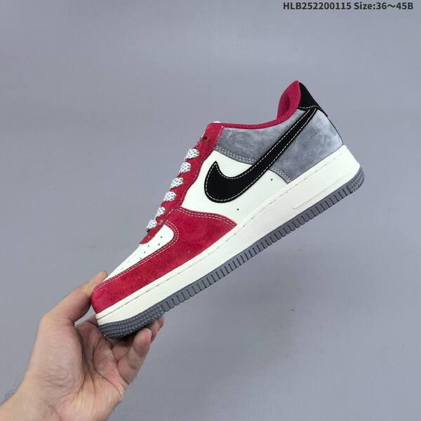 Nike Air Force 1 07 Low red white gray black EU 36-45 sneaker