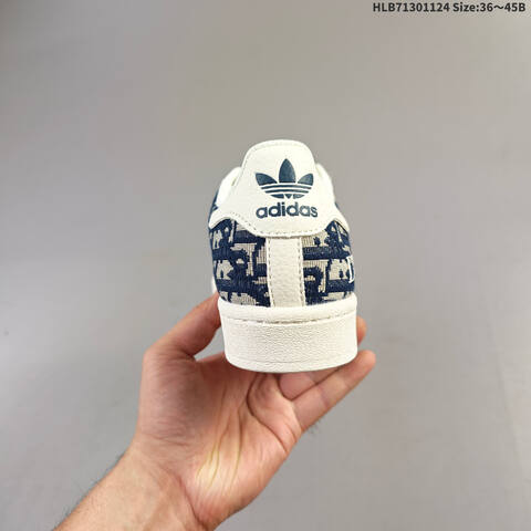 Adidas Superstar JY8913 Off White Navy Blue EU 36-45 Skate Shoe - Unisex (BS-65488)