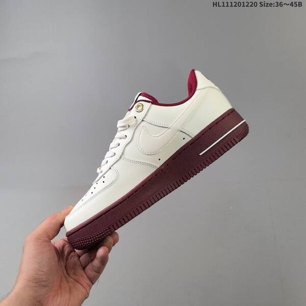 Nike Air Force 1 07 Low White Burgundy Gold White Pink Light Blue EU 36 45 sneaker EU 36-45