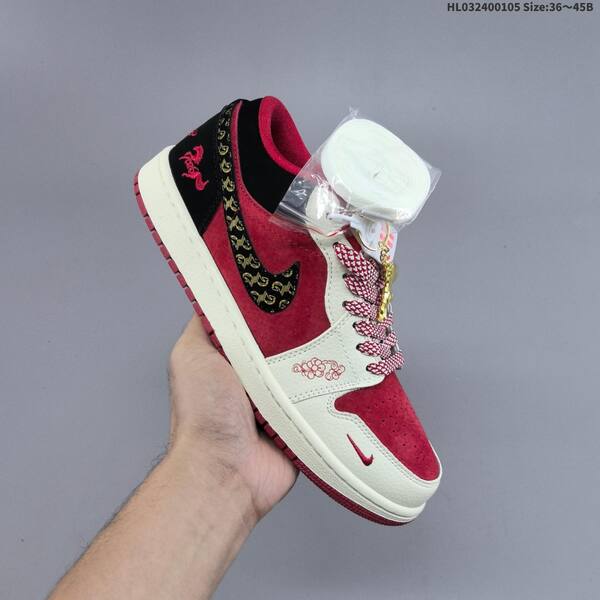 Nike Air Jordan 1 Low red/white/black 36~45B lifestyle