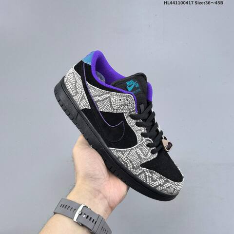 Nike Dunk SB Low Pro Black Grey Purple Blue EU 36-45 Skate Shoe - Unisex (BS-60663)