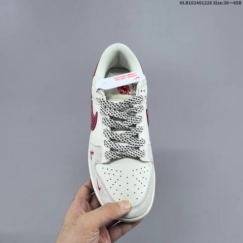 Nike SB Dunk Low Off White Light Grey Red Black EU 36-45 Skate Shoe - Unisex (BS-62430)