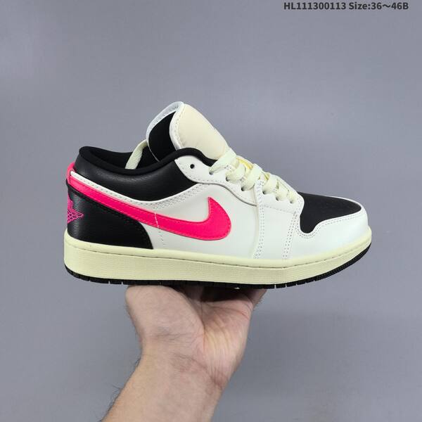 Nike Air Jordan 1 Low OG white/black/pink 36~46B lifestyle
