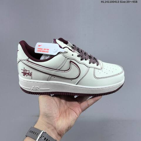 Nike Air Force 1 07 Stussy Off White Black Navy Blue EU 39-45 Sneaker - Unisex (BS-60759)