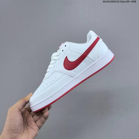Nike Court Vision 1 Low White Red EU 36-45 Skate Shoe - Unisex (BS-61769)