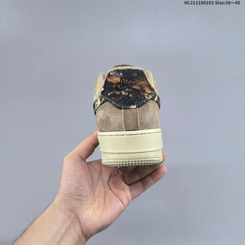 Nike Air Force 1 07 Khaki Beige Brown Black EU 36-45 Sneaker - Unisex (BS-62261)