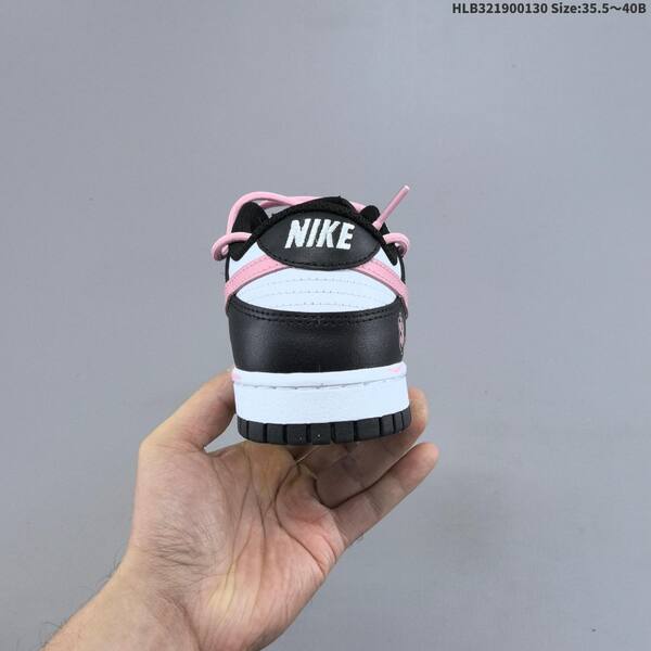 Nike Dunk Low Retro DIY white black light pink EU 35 5-40 skate shoe