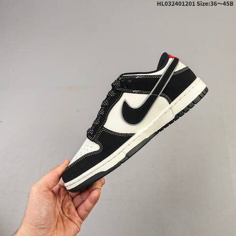 Nike SB Dunk Low Retro DIY Off White Black Red EU 36-45 Skate Shoe - Unisex (BS-62921)