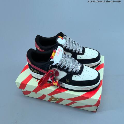 Nike Air Force 1 07 Low Red White Black Yellow EU 36-45 Sneaker - Unisex (BS-60652)