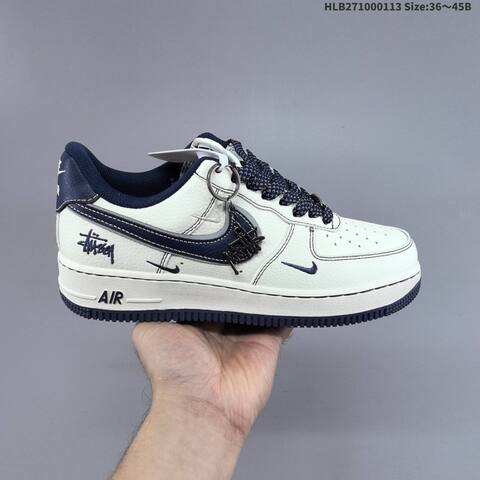 Nike Air Force 1 07 Low White Navy Red Black EU 36-45 Sneaker - Unisex (BS-62017)
