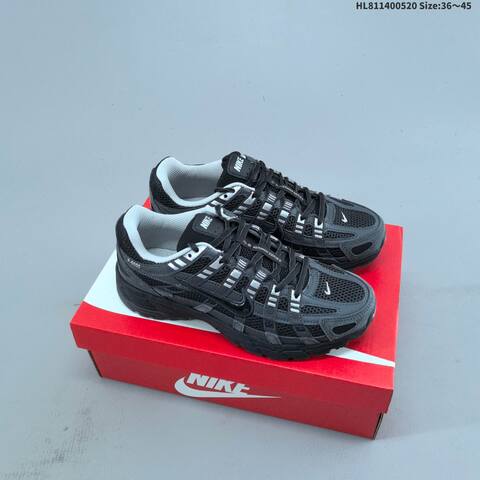 Nike P-6000 Black White Dark Grey EU 36-45 Running Shoe - Unisex (BS-60240)