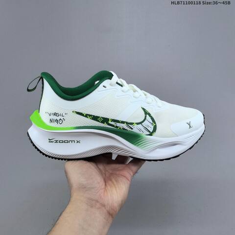 Nike Pegasus Plus ZoomX White Dark Green Neon Green Black EU 36-45 Running Shoe - Unisex (BS-61928)