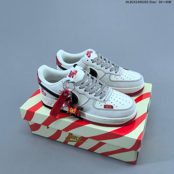 Nike Air Force 1 07 LV8 Black White Red Beige Grey EU 36-45 sneaker
