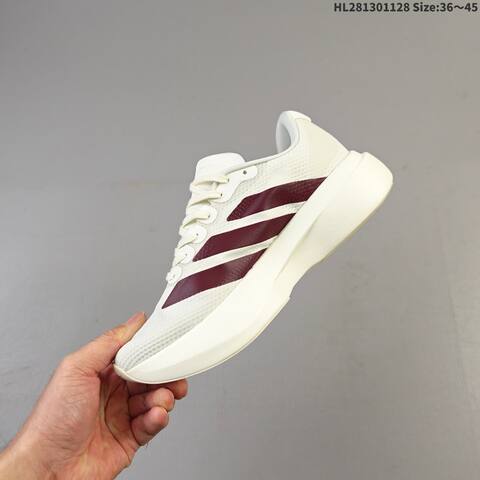 Adidas Adizero Evo SL White Orange Red Off White Burgundy EU 36-45 Running Shoe - Unisex (BS-65411)
