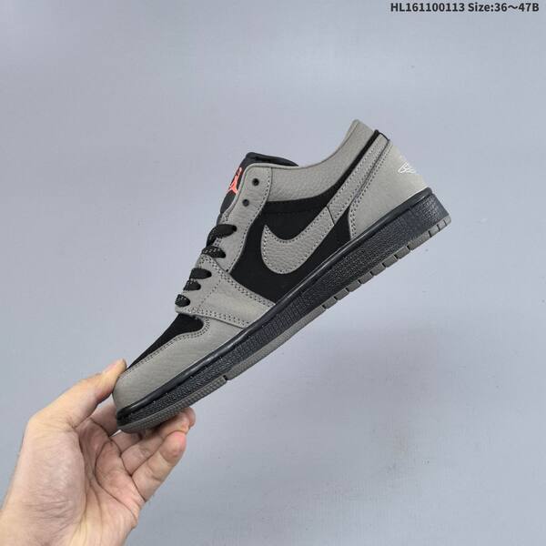 Nike Air Jordan 1 Low black/grey 36~47B casual