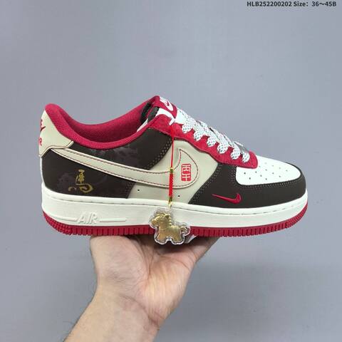 Nike Air Force 1 07 LV8 Black White Red Beige Grey EU 36-45 Sneaker - Unisex (BS-61571)