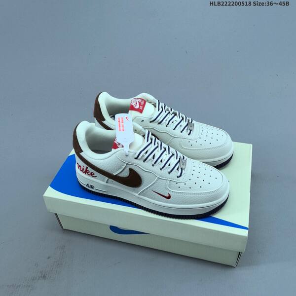 Nike Air Force 1 07 Low off white grey red brown navy EU 36-45 sneaker