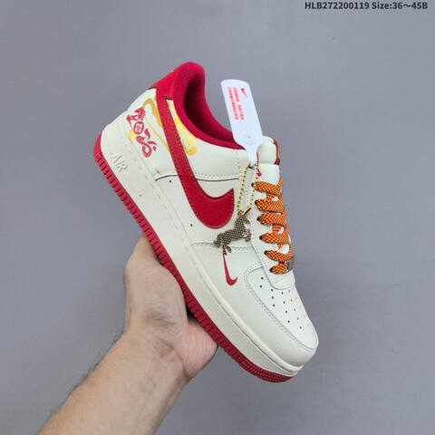 Nike Air Force 1 07 Low Off White Red Gold Orange EU 36-45 Sneaker - Unisex (BS-61903)