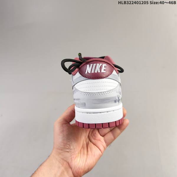 Nike SB Dunk Low Retro DIY white grey burgundy black EU 40-46 skate shoe