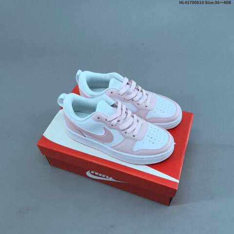 Nike Court Borough Low 2 GS White Black Red EU 36-44 Skate Shoe - Unisex (BS-59890)