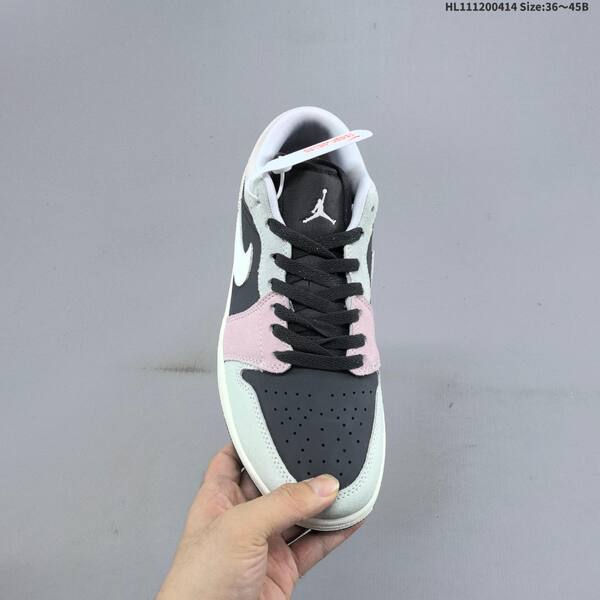 Nike Air Jordan 1 Low black/grey/pink/white 36~45 basketball