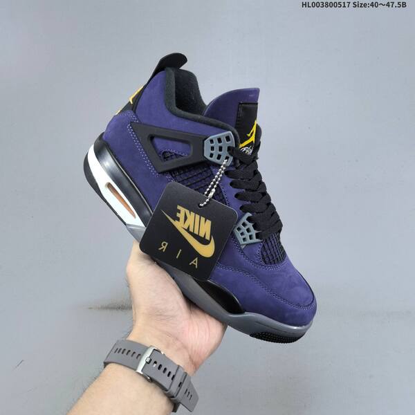 Jordan Air Jordan 4 Retro OG Imperial Purple / Black / Grey / Yellow 40~47.5 basketball