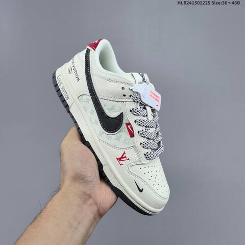 Nike SB Dunk Low Off White Black Red Light Green EU 36-46 Skate Shoe - Unisex (BS-62444)