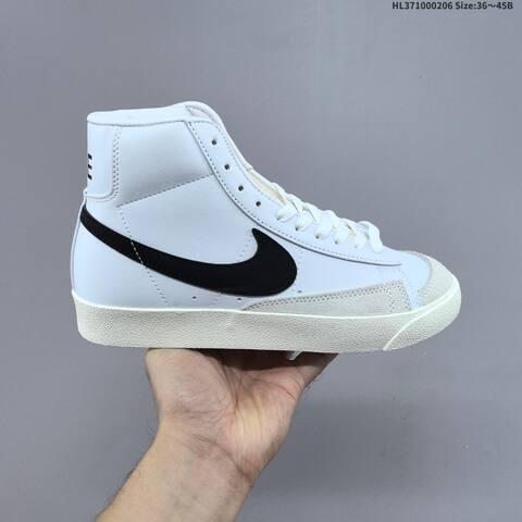 Nike Blazer Mid 77 VNTG Black White Sail Red EU 36-45 Skate Shoe - Unisex (BS-61506)