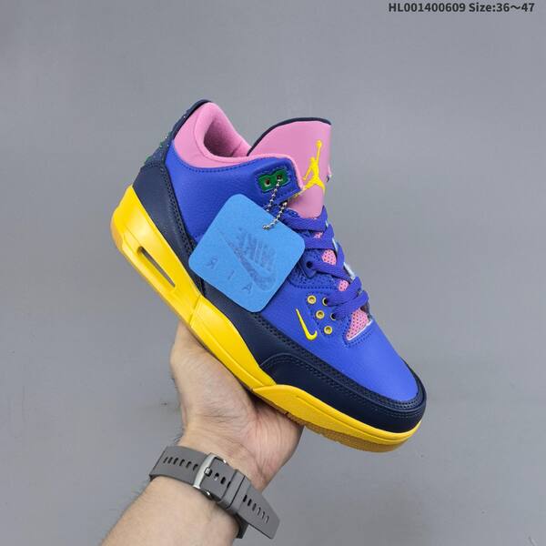 Jordan Air Jordan 3 Retro OG "Brasil" Blue/Pink/Yellow/Navy EU 36-47 basketball