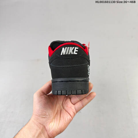 Nike SB Dunk Low Pro Black Red EU 36-46 Skate Shoe - Unisex (BS-62931)