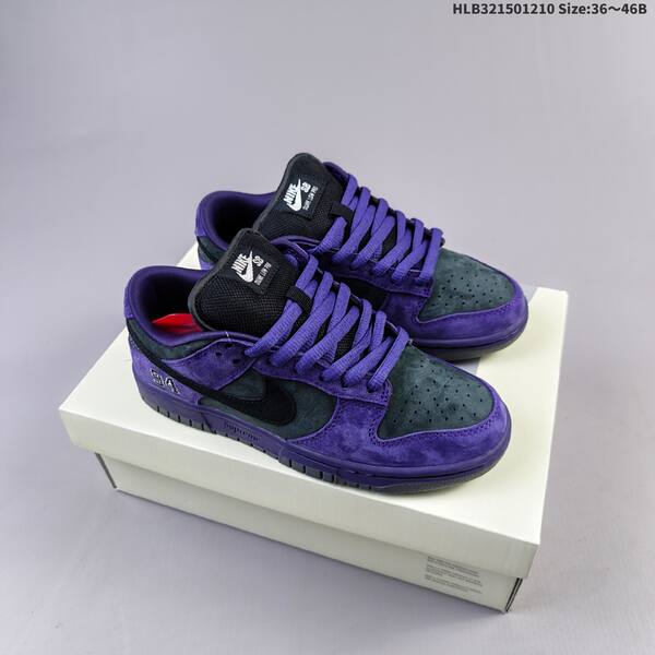 Nike SB Dunk Low Pro Supreme purple black EU 36-46 skate shoe