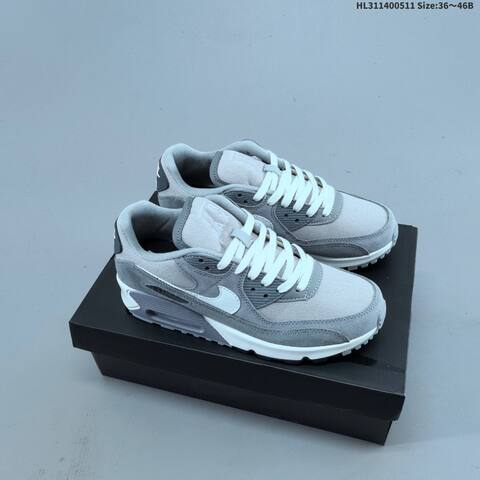 Nike Air Max 90 Black Grey Green White EU 36-46 Running Shoe - Unisex (BS-60415)