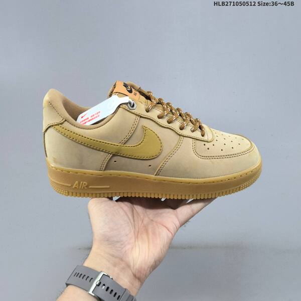 Nike Air Force 1 07 White Beige Grey Orange Neon Green Wheat Tan Gum EU 36 45 sneaker EU 36-45
