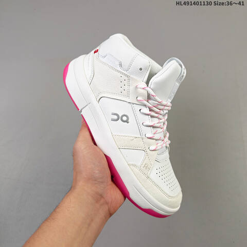 On THE ROGER Clubhouse Mid White Beige Pink EU 36-45 Sneaker Casual Sneakers - Unisex (BS-69759)