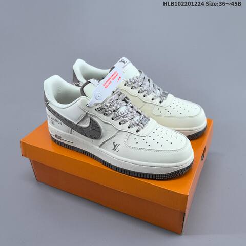 Nike Air Force 1 07 Low Off White Dark Grey EU 36-45 Sneaker - Unisex (BS-62491)