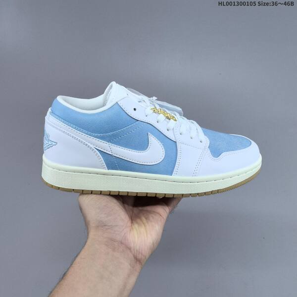 Jordan Air Jordan 1 Low Worn Blue / White / Light Blue 36~46B basketball