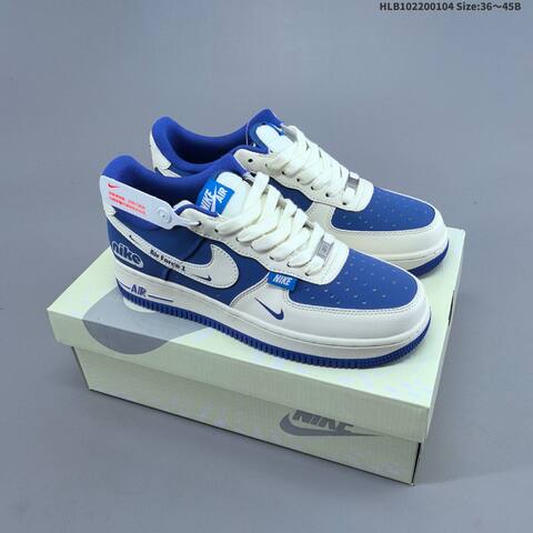Nike Air Force 1 Low Off White Dark Blue Red EU 36-45 Sneaker - Unisex (BS-62237)