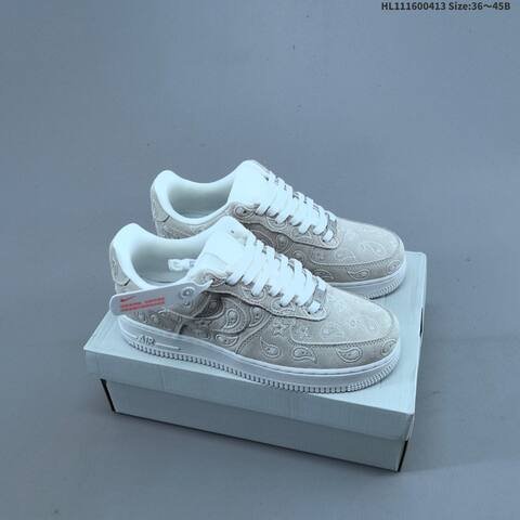 Nike Air Force 1 07 Low Light Grey White Black Gold EU 36 45 Sneaker EU 36-45 - Unisex (BS-60775)