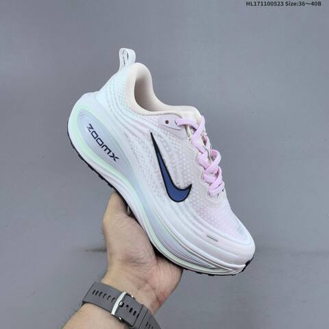 Nike Vomero Plus ReactX Air Zoom White Pink Light Green Navy EU 36 40 Running Shoe EU 36-40 - Unisex (BS-60191)